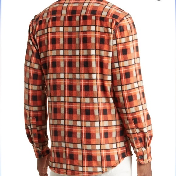 🆕Vintage 1946 Windowpane Check Microfleece Zip Shirt Jacket Shacket SZ LG NWT - Picture 4 of 6